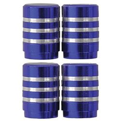 Custom Accessories Blue Valve Caps 4 pk