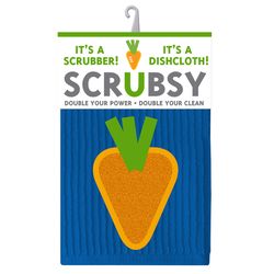 Mu Kitchen Scrubsy Blue Cotton/Polyamide Carrot Dish Cloth 1 pk