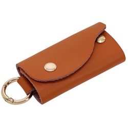 HILLMAN Leather Assorted Black/Brown Keychain Card Holder