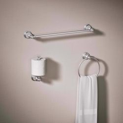 Kohler Facile Polished Chrome Silver Bathroom Hardware Kit Metal