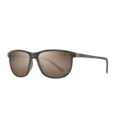 Maui Jim Lele Kawa Sunglasses Unisex Brown Stripe Frame HCL Bronze Lens Polarized