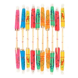 OGGI Assorted Bamboo Umbrella Cocktail Picks