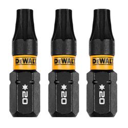 DeWalt FlexTorq Torx T20 X 1 in. L Impact Driver Bit Set Steel 3 pc