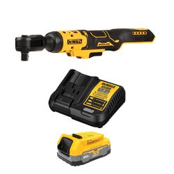 DEWALT ATOMIC 20V MAX* Brushless 1/2 in. Ratchet with 20V MAX* XR POWERSTACK Battery Kit