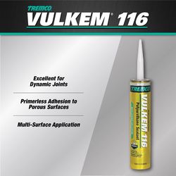Vulkem 116 Gray Polyurethane Window and Door Caulk Sealant 10.1 fl. oz.