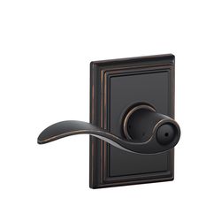 Schlage F Series Accent/Addison Aged Bronze Privacy Lever