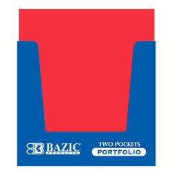 Bazic Products 11.42 in. W X 9.38 in. L Assorted 3-Prong Portfolio