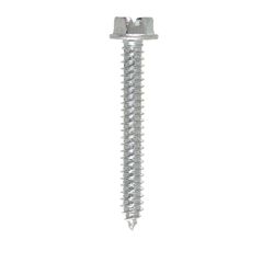 HILLMAN No. 14 Ga. X 2 in. L Slotted Hex Head Sheet Metal Screws 100 pk