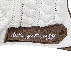 Celebrations Home Brown/White Cozy Knit Pillow 16 in.