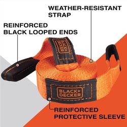 Black+Decker 9000 lb. cap. 20 ft. Recovery Strap