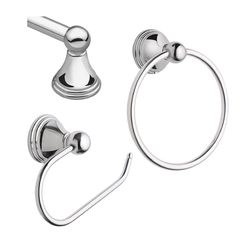 Moen Preston Chrome Silver Metal Bath Hardware Kit
