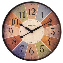 Westclox 12 in. L X 12 in. W Indoor Casual Analog Wall Clock Glass/Plastic Multicolored
