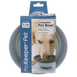 Progressive ProKeeper Teal Polypropylene 3 cups Portable Pet Bowl For Cats/Dogs