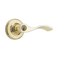 Kwikset Balboa Lever Polished Brass Entry Lockset