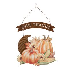 Glitzhome 16 in. Thanksgiving Wall Decor