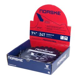 Norske 7-1/4 in. D X 5/8 in. Saber-Tooth Carbide Tipped Circular Saw Blade 24 teeth 12 pk