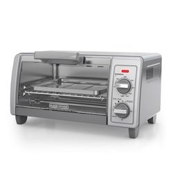 Black+Decker Stainless Steel Silver Toaster Oven 9.17 in. H X 11.97 in. W X 17.32 in. D