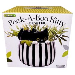Streamline Ceramic Planter Black/White