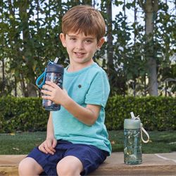 Bentgo 15 oz Assorted BPA Free Dinosaur/Dino Fossils Bottle with Straw Cap