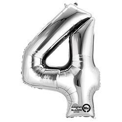 Anagram Balloons Number 4 Foil Balloon 1 pk
