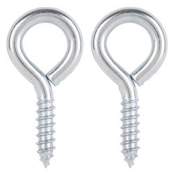 Ace 3/8 in. D X 2-7/8 in. L Zinc-Plated Steel Screw Eye 250 lb. cap. 2 pk