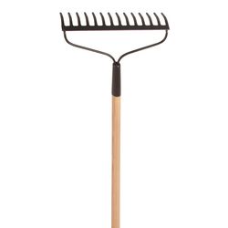 Ames Eagle 54.5 in. 14 Tine Steel Bow Rake Wood Handle