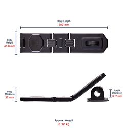 Squire Stainless Steel 7.87 in. L Double Hinge Safety Hasp