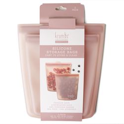Krumbs Kitchen Coral Food Storage Bag 2 pk