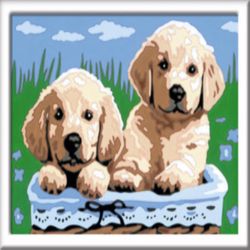 Ravensburger CreArt Cute Puppies Paint By Number Set Multicolored 13 pc
