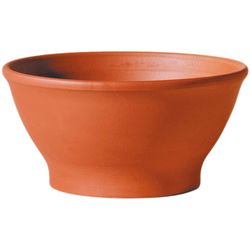Deroma 4.89 in. H X 10.7 in. W X 10.7 in. D X 10.7 in. D Clay Low Bowl Planter Terracotta