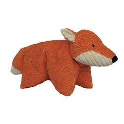 HuggleHounds Squooshies For Dog Orange Plush Fox Squeaky Dog Toy Large