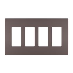 Legrand Radiant Bronze 4 gang Thermoplastic Decorator/Toggle Wall Plate 1 pk