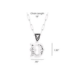 Montana Silversmiths Unisex Western Initial D Black/Silver Necklace