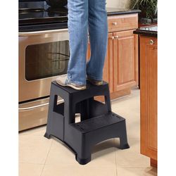 Tricam 16 in. H X 15.75 in. W X 19.25 in. D 325 lb. cap. 2 step Plastic Step Stool