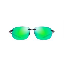 Maui Jim Hookipa Xlarge Sunglasses Unisex Translucent Matte Grey Frame Maui Green Lens Polarized