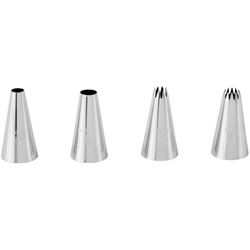 Wilton Stainless Steel Large Cake Decorating Tips 4 pc