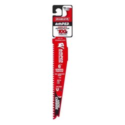 Diablo Demo Demon Amped 6 in. Carbide Tipped General Purpose Reciprocating Saw Blade 6/9 TPI 1 pk