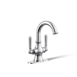 Kohler Facile Polished Chrome Traditional Single-Hole Bathroom Sink Faucet 4 in.