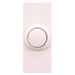 Heath Zenith White Plastic Wireless Pushbutton Doorbell
