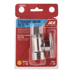 Ace 1/2 in. FIP X 1/2 in. Compression Brass Straight Stop Valve
