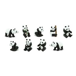 Safari Ltd. Toobs Pandas Toob Toy Black/White 9 pc