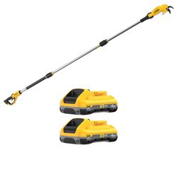 DEWALT 20V MAX XR 2x 4Ah Battery Kit with DEWALT 20V MAX 1-1/2in Cordless Pole Pruner