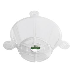 Crescent Garden 5 in. H X 10 in. D Polyethylene Hanging Basket Drip Pan Clear