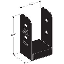 Simpson Strong-Tie OA Avant Collection 6.75 in. H X 3 in. W 16 Ga. Steel Adjustable Post Base