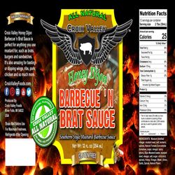 Croix Valley Honey Dijon Barbecue 'n Brat BBQ Sauce 12 oz