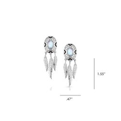 Montana Silversmiths Women's Divine Touch Opal Silver Earrings Water Resistant