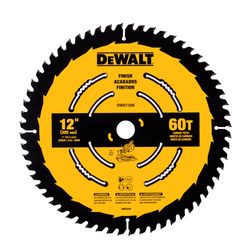 DEWALT 12 in. D X 1 in. Carbide Tipped Finishing Saw Blade 60 teeth 1 pk