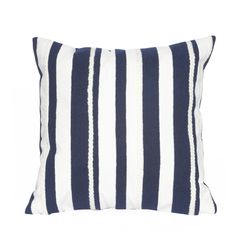 Liora Manne Visions II Marine Marina Stripe Polyester Throw Pillow 20 in. H X 2 in. W X 20 in. L