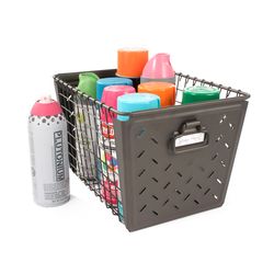 Spectrum Macklin 12.8 in. L X 9.5 in. W X 8 in. H Gray Storage Basket