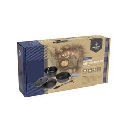 Stansport Cast Iron Cookware Set Black